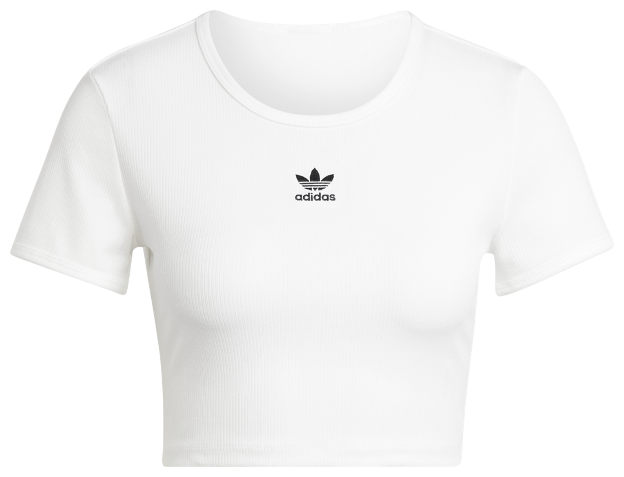 adidas Originals Essentials Rib Crop T-Shirt Image 6 of 6. Tap to open photo gallery.