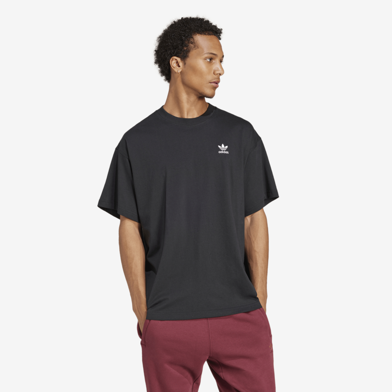 adidas Trefoil Essentials OS T-Shirt Image 1 of 5. Tap to open photo gallery.