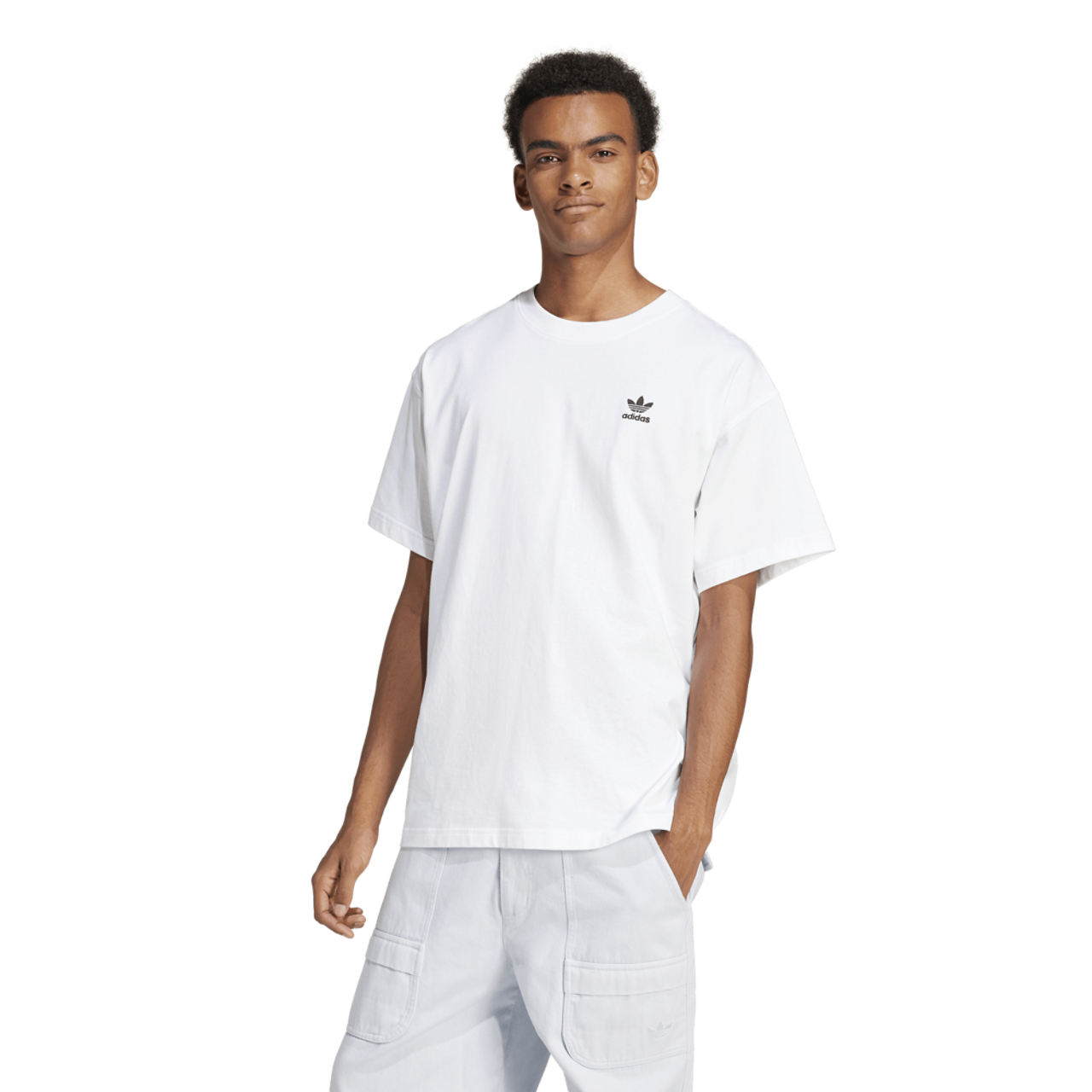 adidas Trefoil Essentials OS T-Shirt Image 1 of 5. Tap to open photo gallery.