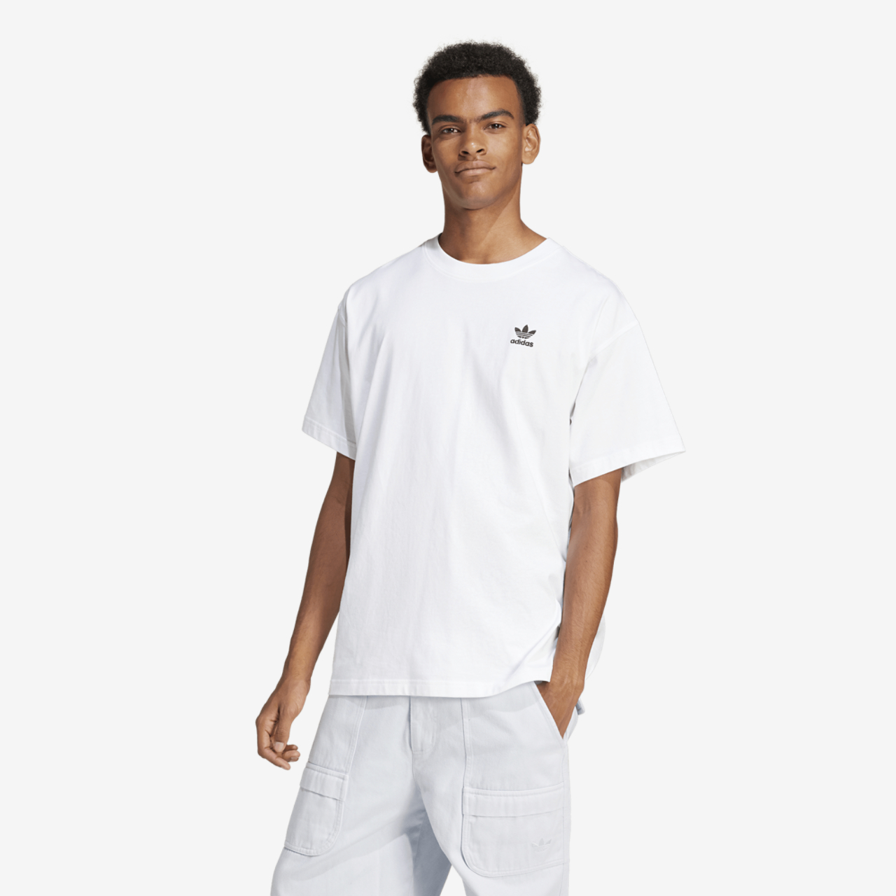 adidas Trefoil Essentials OS T-Shirt Image 1 of 5. Tap to open photo gallery.