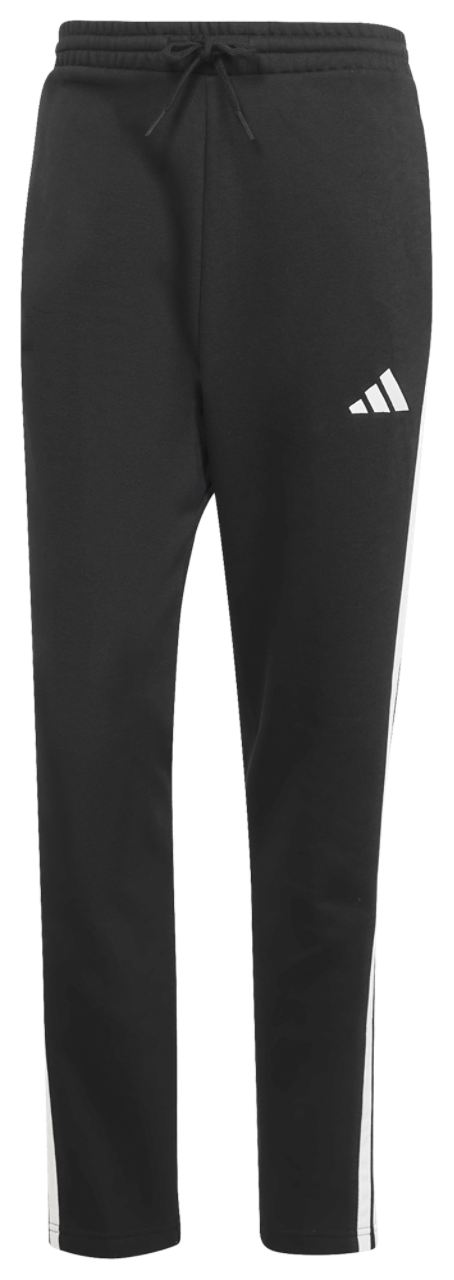 adidas Essentials 3-Stripes Fleece Open Hem Pants Image 6 of 6. Tap to open photo gallery.