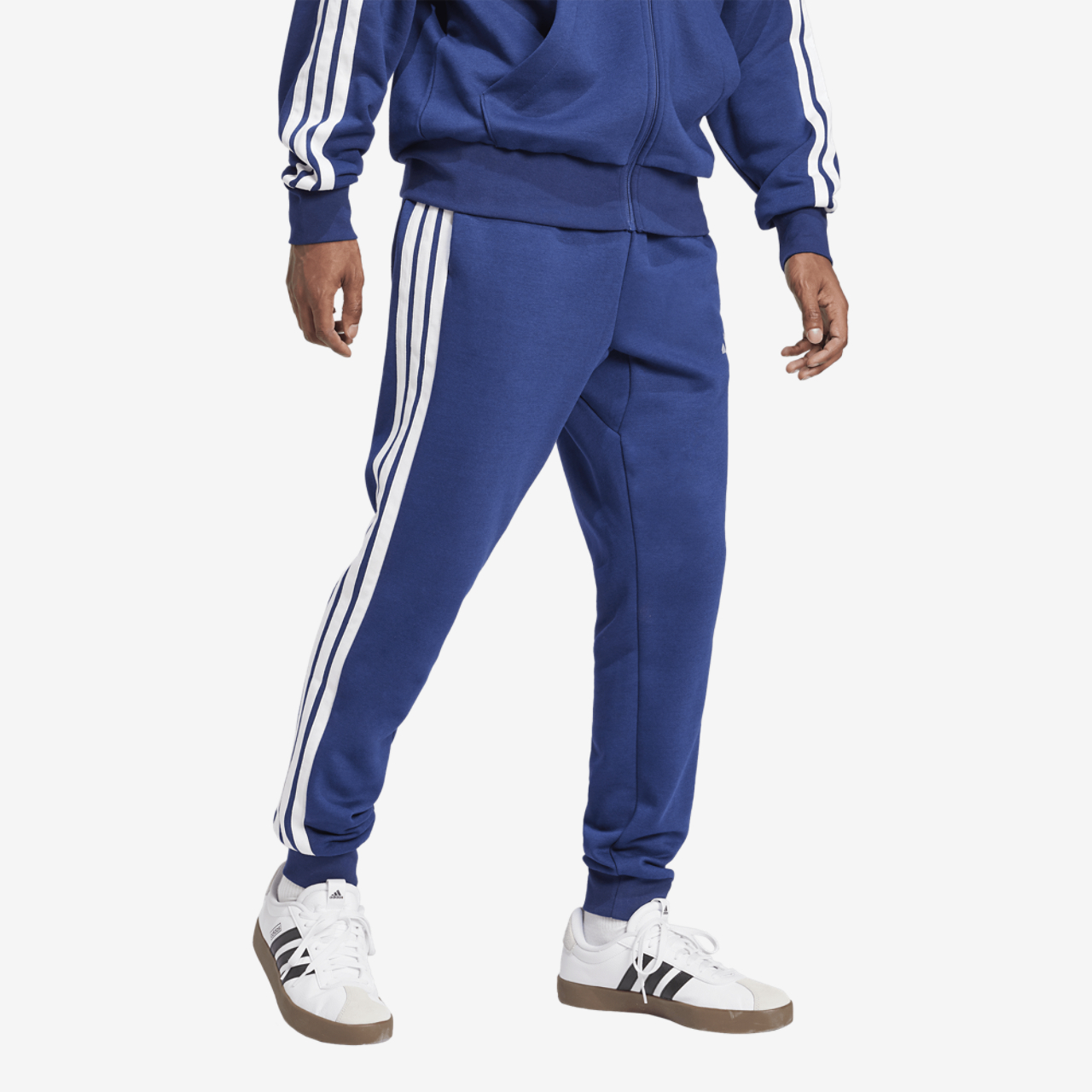 adidas Essentials 3-Stripes Fleece Joggers Image 5 of 6. Tap to open photo gallery.