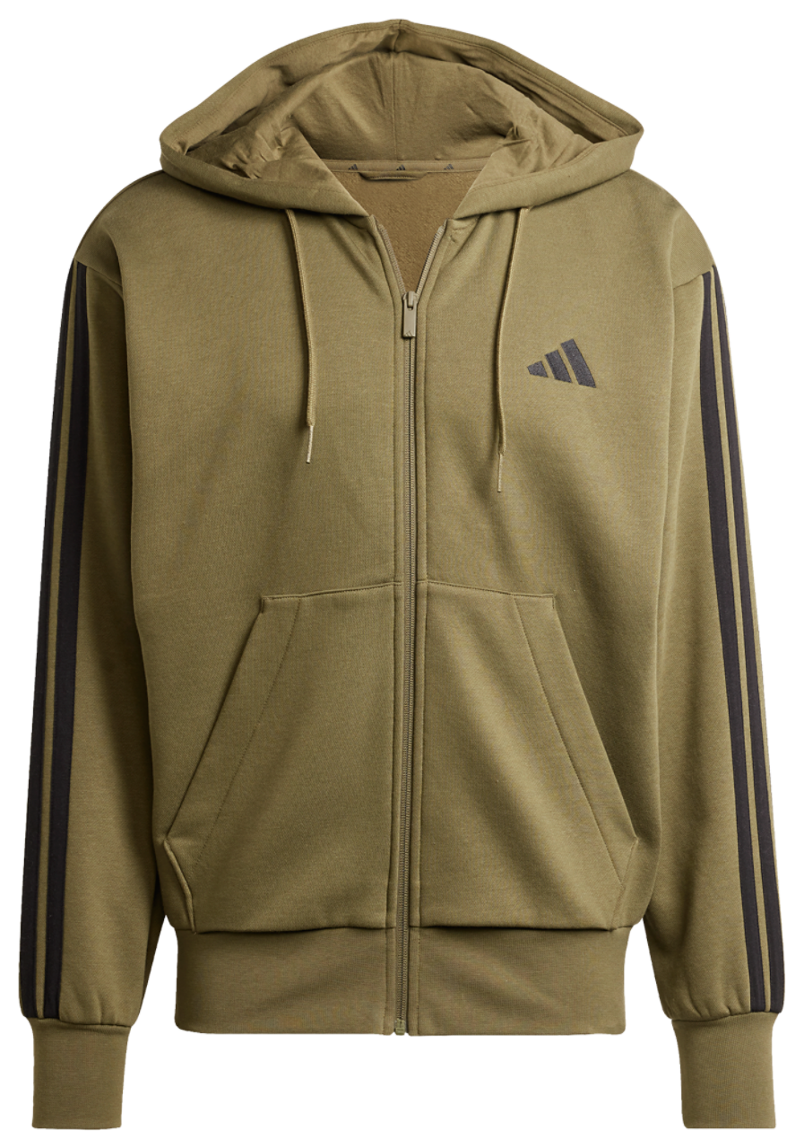 adidas Essentials 3-Stripes Fleece Hoodie Image 6 of 6. Tap to open photo gallery.