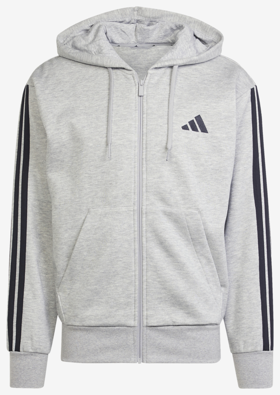 adidas Essentials 3-Stripes Fleece Hoodie Image 6 of 6. Tap to open photo gallery.