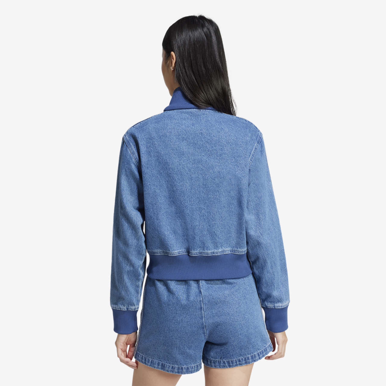 adidas Originals adicolor 3-Stripes Denim Track Top Image 2 of 5. Tap to open photo gallery.