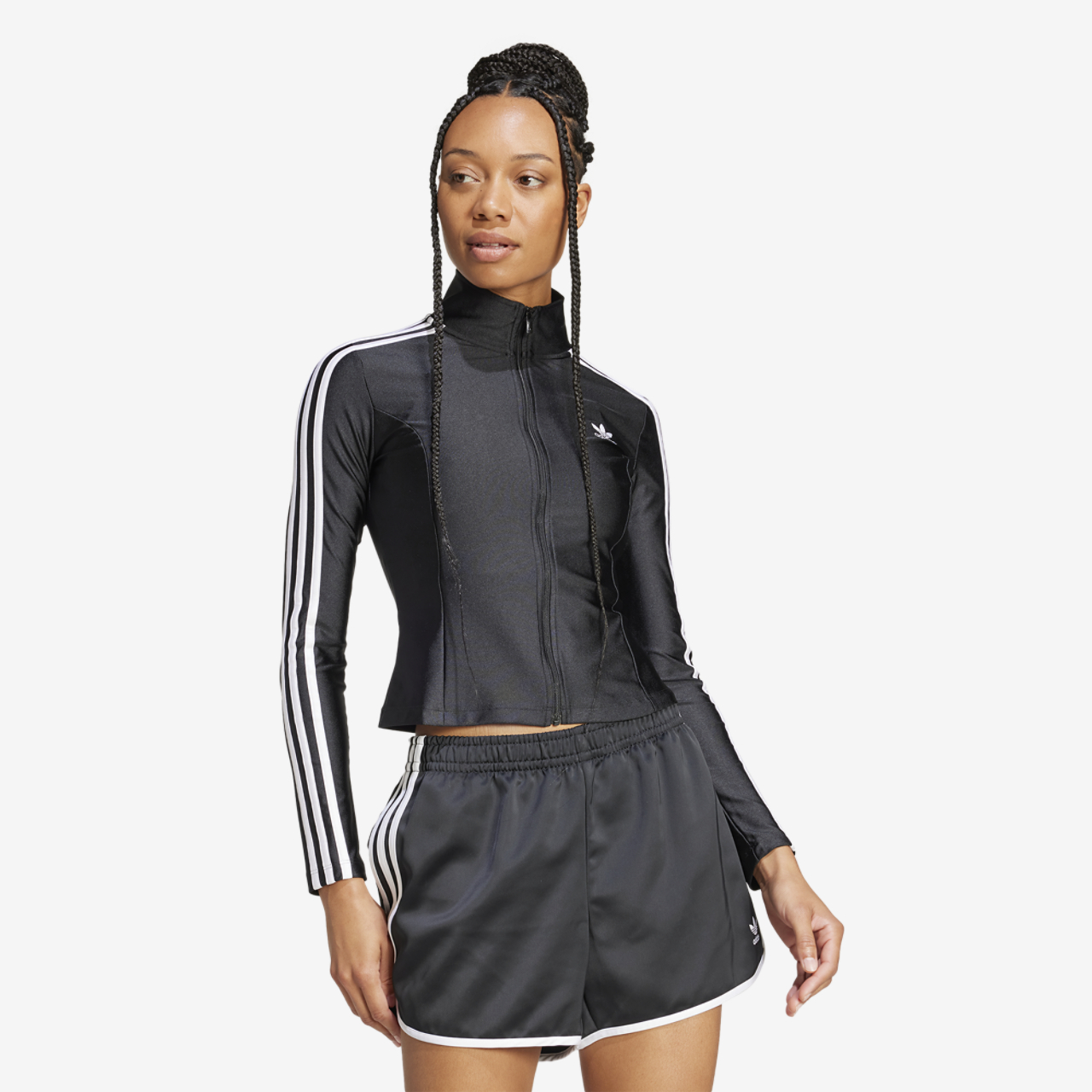 adidas 3 Stripe Slim Track Top Image 1 of 4. Tap to open photo gallery.