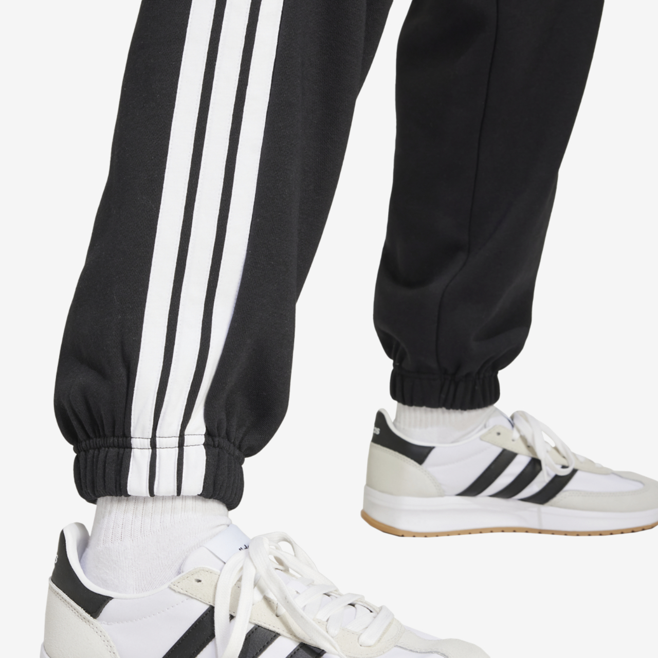 adidas Essentials 3-Stripes Fleece Loose Pants Image 5 of 5. Tap to open photo gallery.