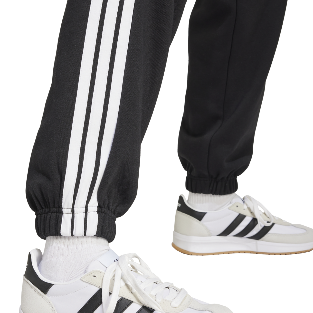 adidas Essentials 3-Stripes Fleece Loose Pants Image 5 of 5. Tap to open photo gallery.