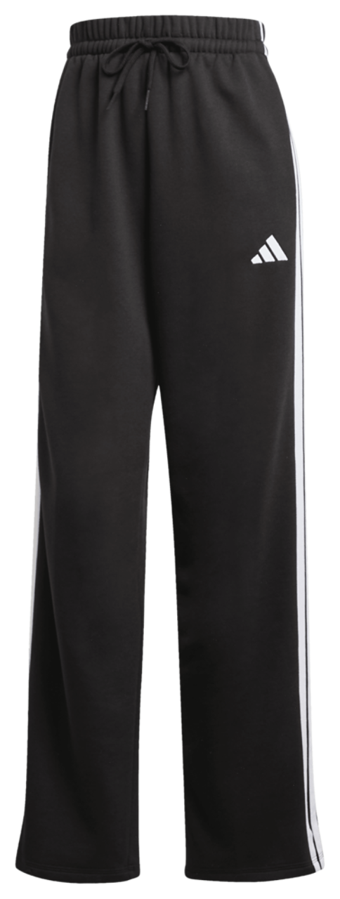 adidas Essentials 3-Stripes Open Hem Fleece Pants Image 6 of 6. Tap to open photo gallery.