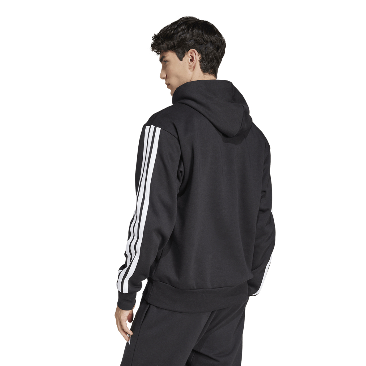 adidas Essentials 3-Stripes Fleece Hoodie Image 2 of 6. Tap to open photo gallery.