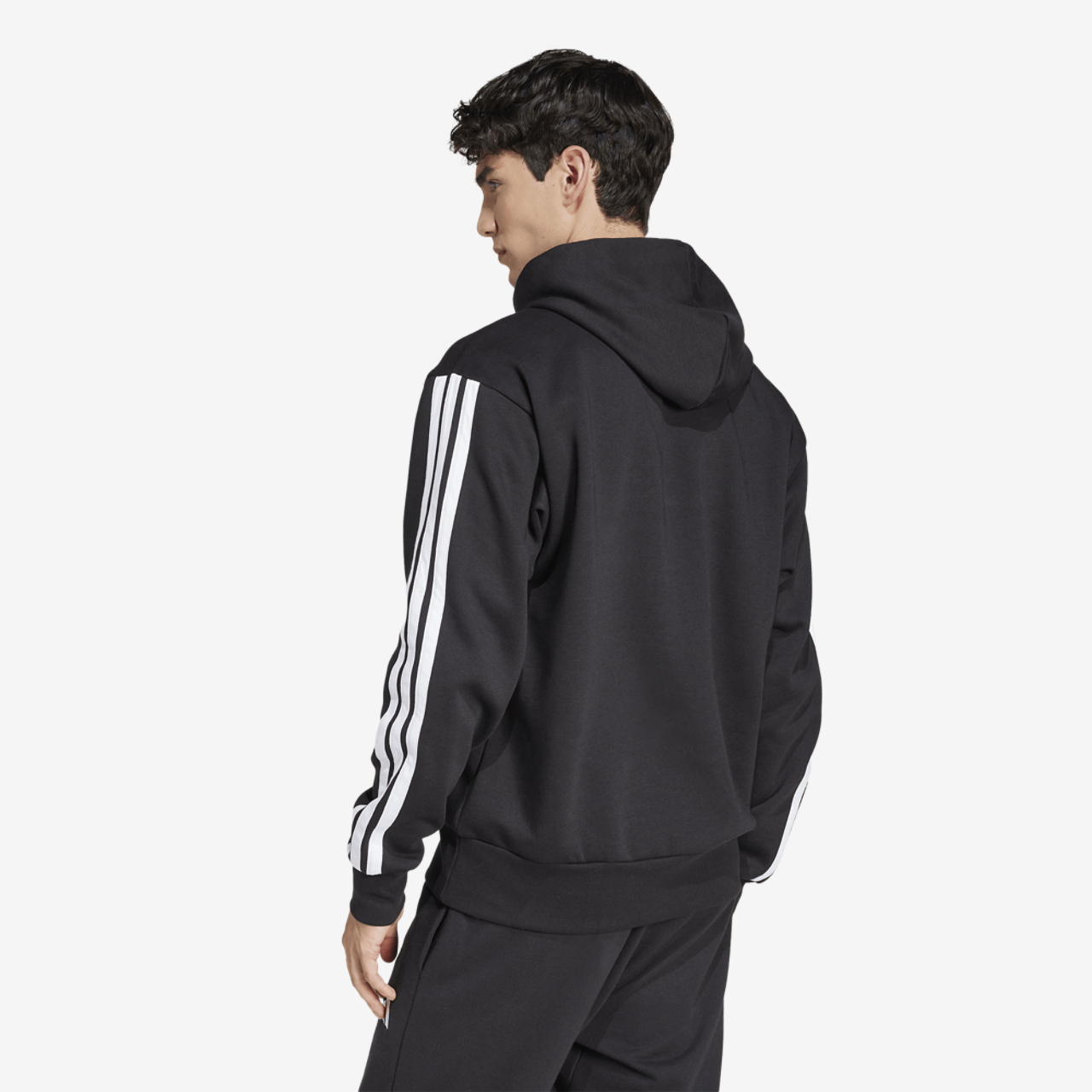 adidas Essentials 3-Stripes Fleece Hoodie Image 2 of 6. Tap to open photo gallery.