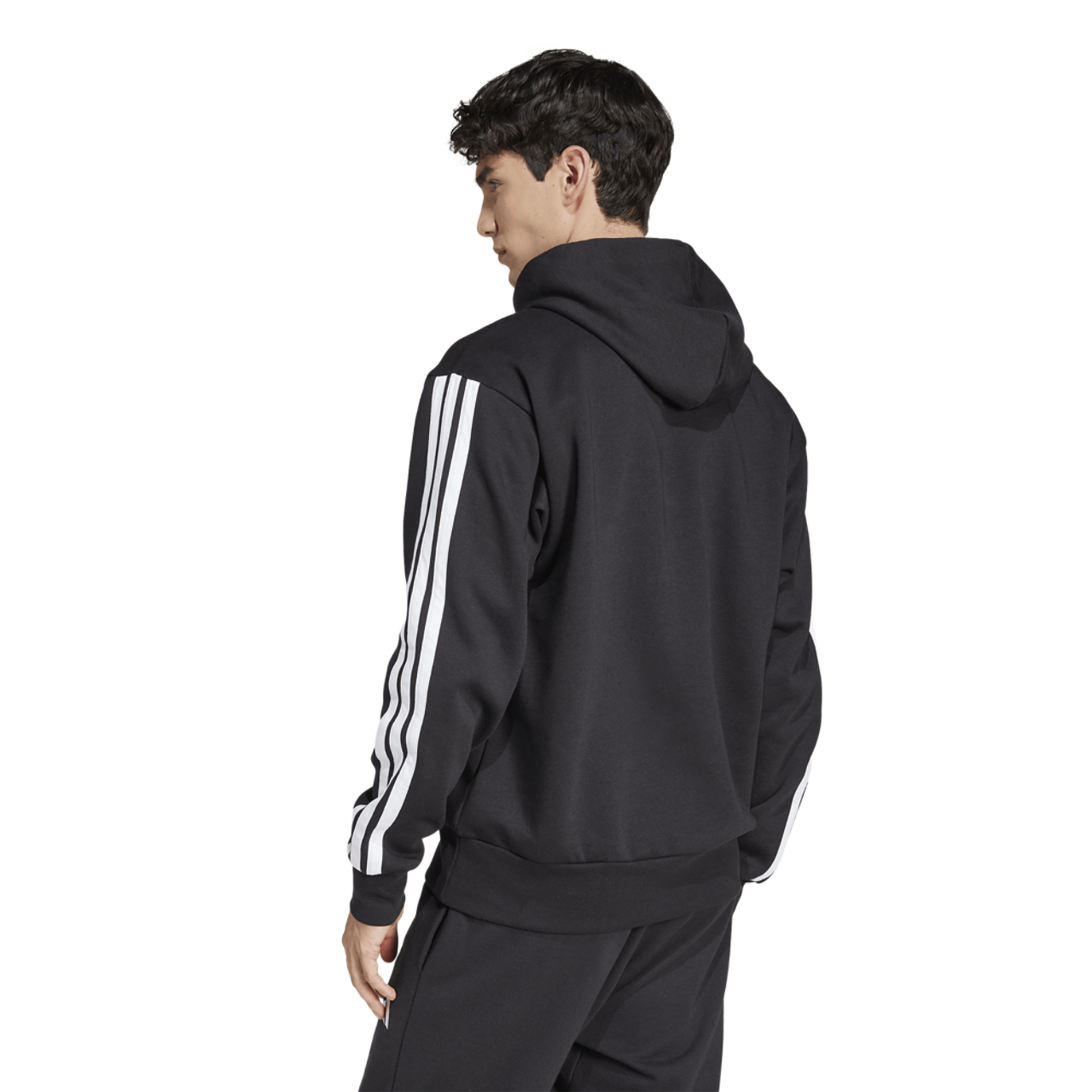 adidas Essentials 3-Stripes Fleece Hoodie Image 2 of 6. Tap to open photo gallery.