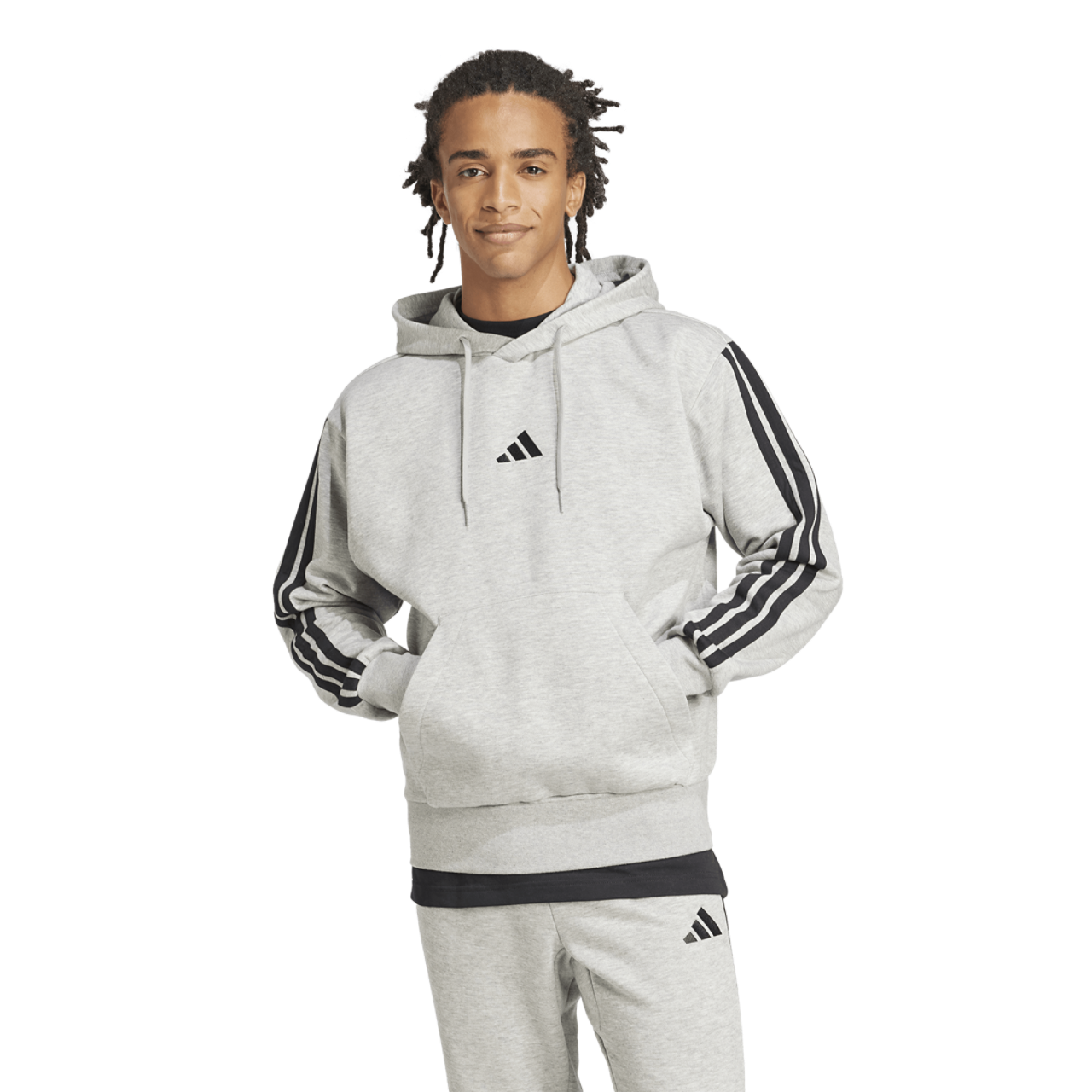 adidas Essentials 3-Stripes Fleece Hoodie - Men's | Foot Locker