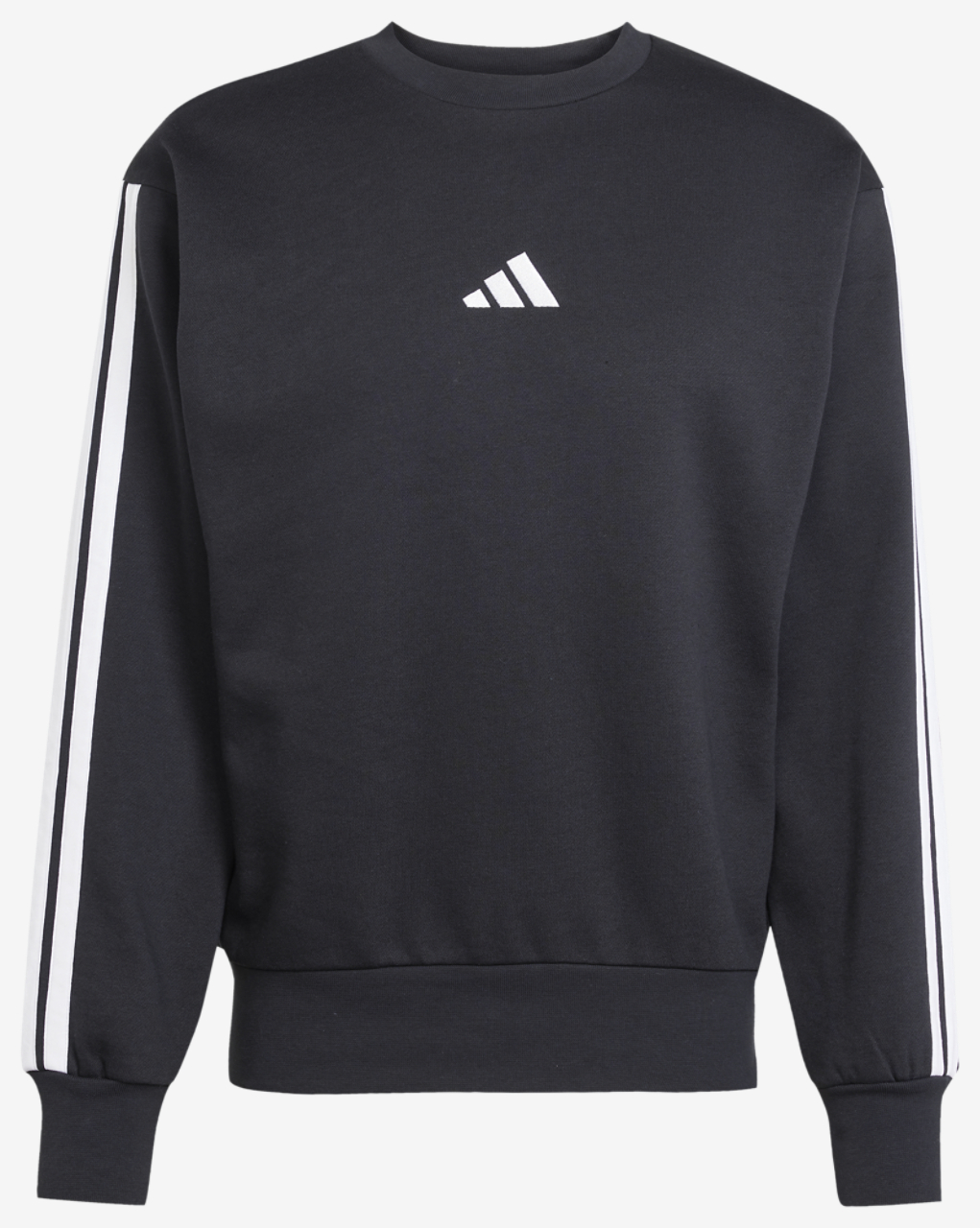 adidas Essentials 3-Stripes Fleece Sweatshirt Image 6 of 6. Tap to open photo gallery.