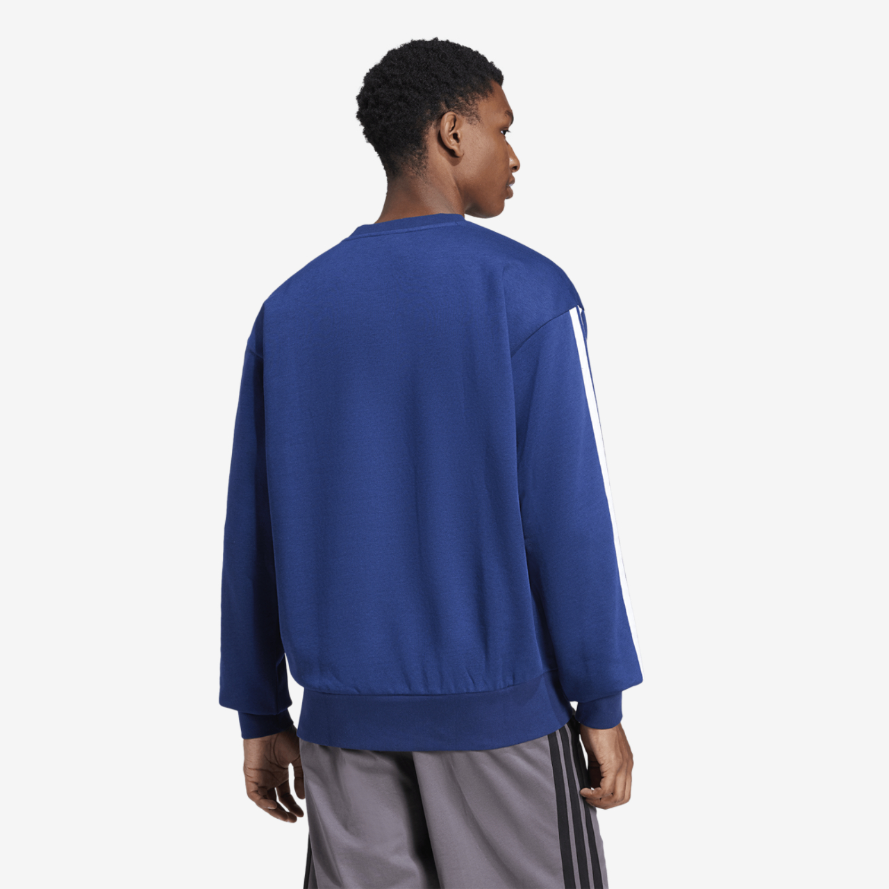 adidas Essentials 3-Stripes Fleece Sweatshirt Image 2 of 6. Tap to open photo gallery.