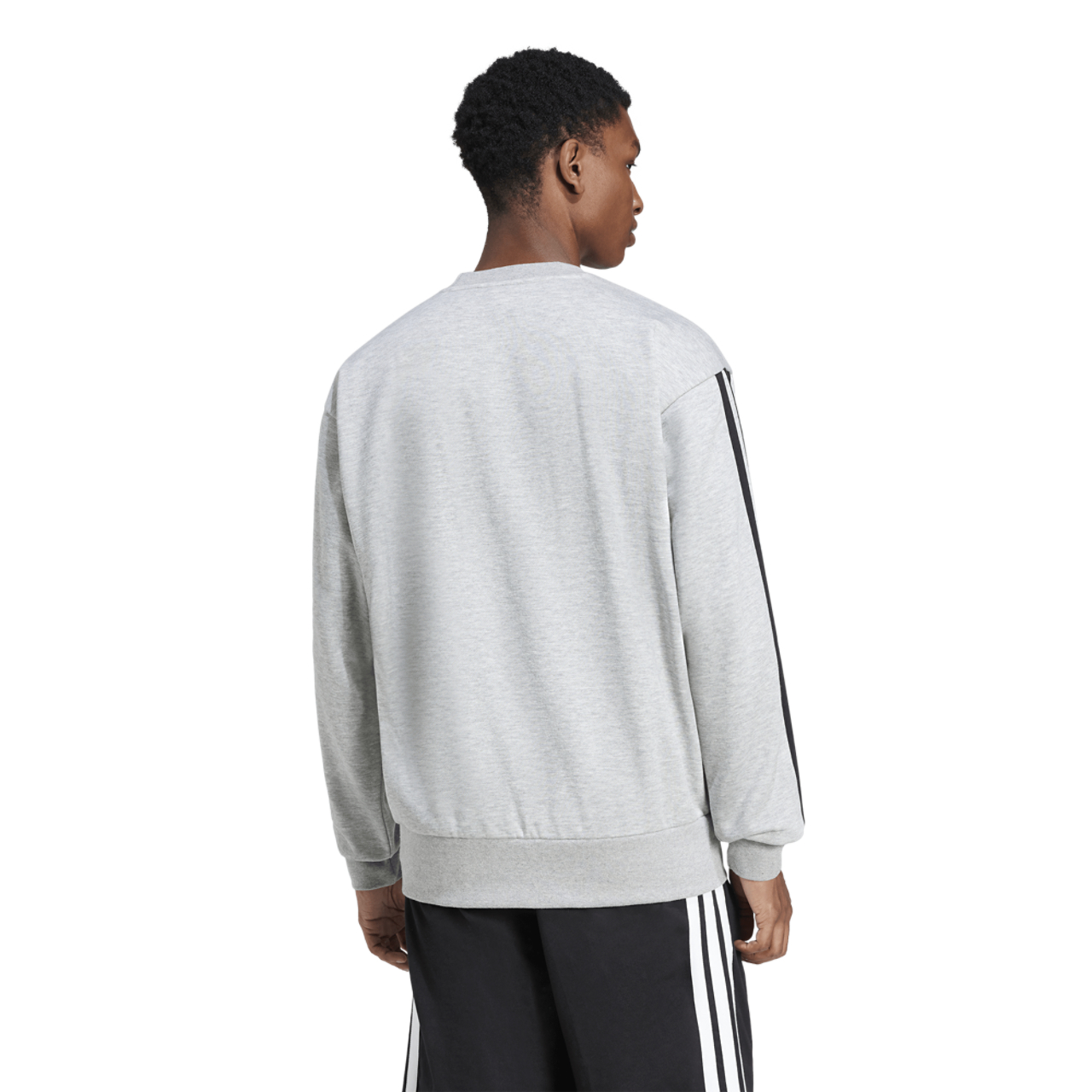 adidas Essentials 3-Stripes Fleece Sweatshirt Image 2 of 6. Tap to open photo gallery.