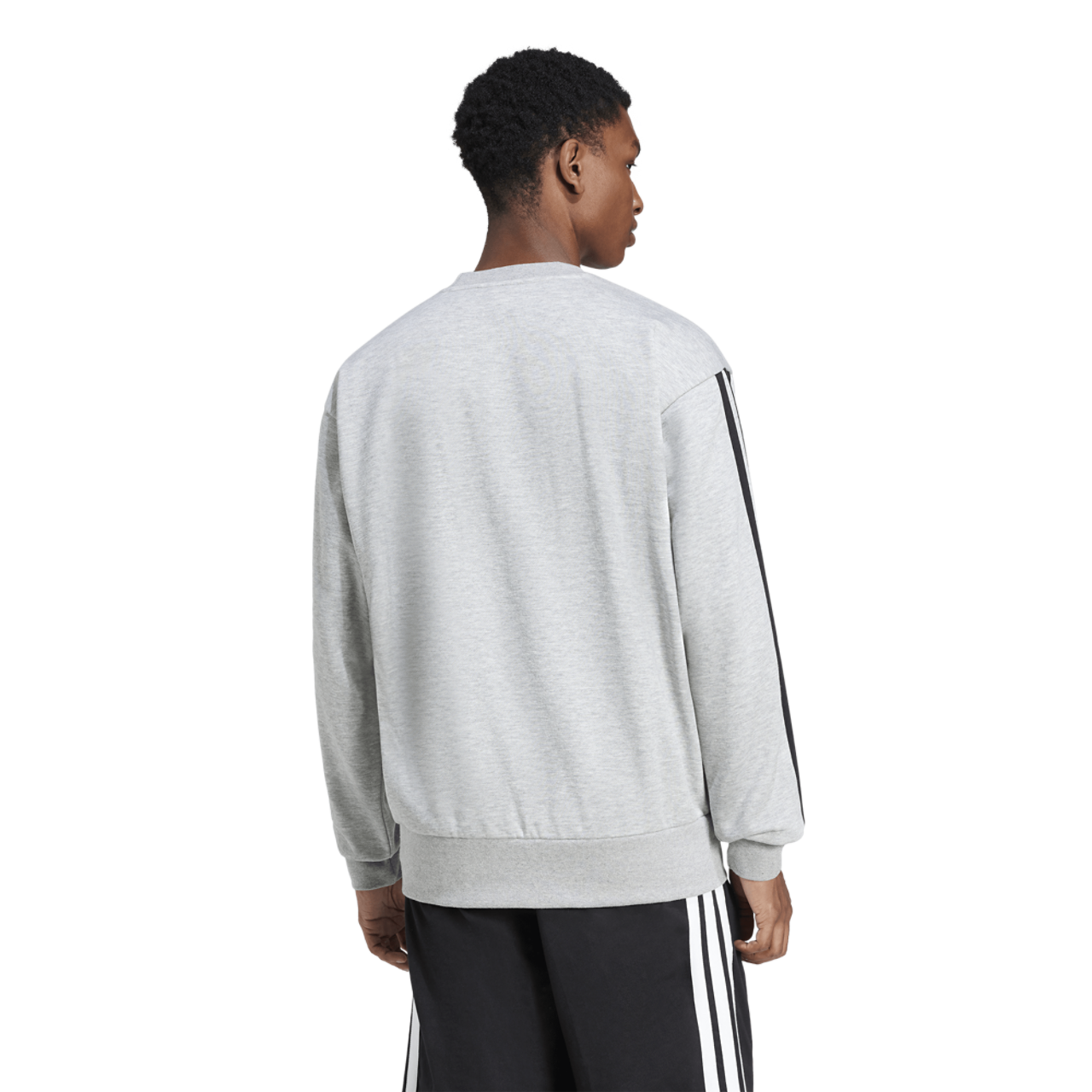 adidas Essentials 3-Stripes Fleece Sweatshirt Image 2 of 6. Tap to open photo gallery.