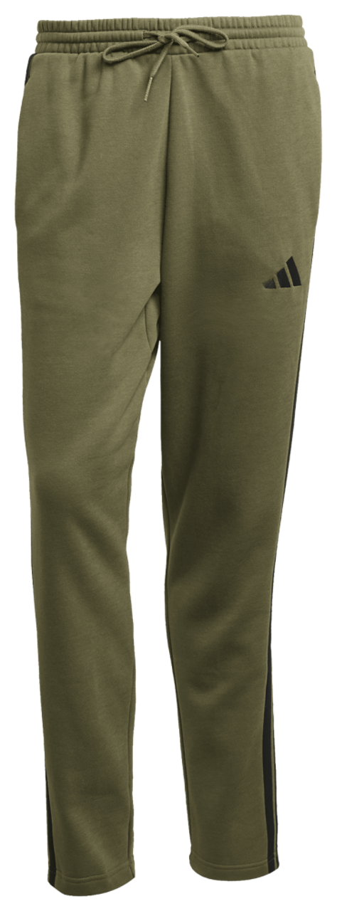 adidas Essentials 3-Stripes Fleece Open Hem Pants Image 6 of 6. Tap to open photo gallery.
