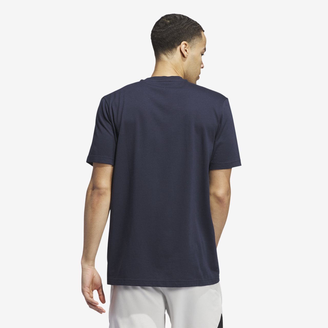 adidas Worldwide Hoops Logo Graphic Basketball T-Shirt Image 2 of 5. Tap to open photo gallery.