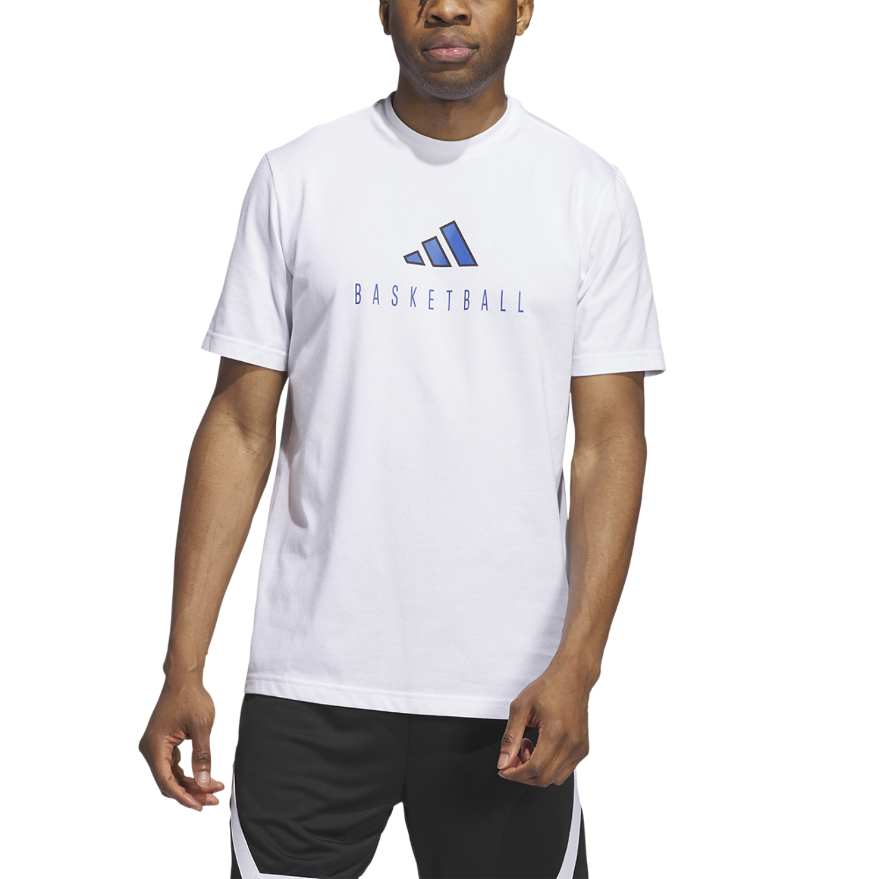 adidas Worldwide Hoops Logo Graphic Basketball T-Shirt Image 1 of 5. Tap to open photo gallery.