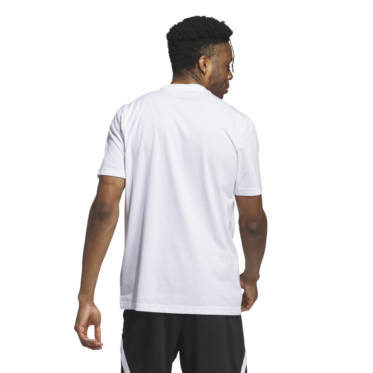 adidas Worldwide Hoops Logo Graphic Basketball T-Shirt Image 2 of 5. Tap to open photo gallery.