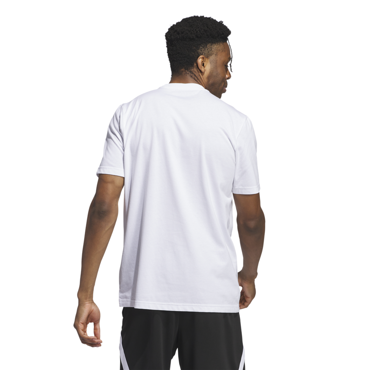 adidas Worldwide Hoops Logo Graphic Basketball T-Shirt Image 2 of 5. Tap to open photo gallery.