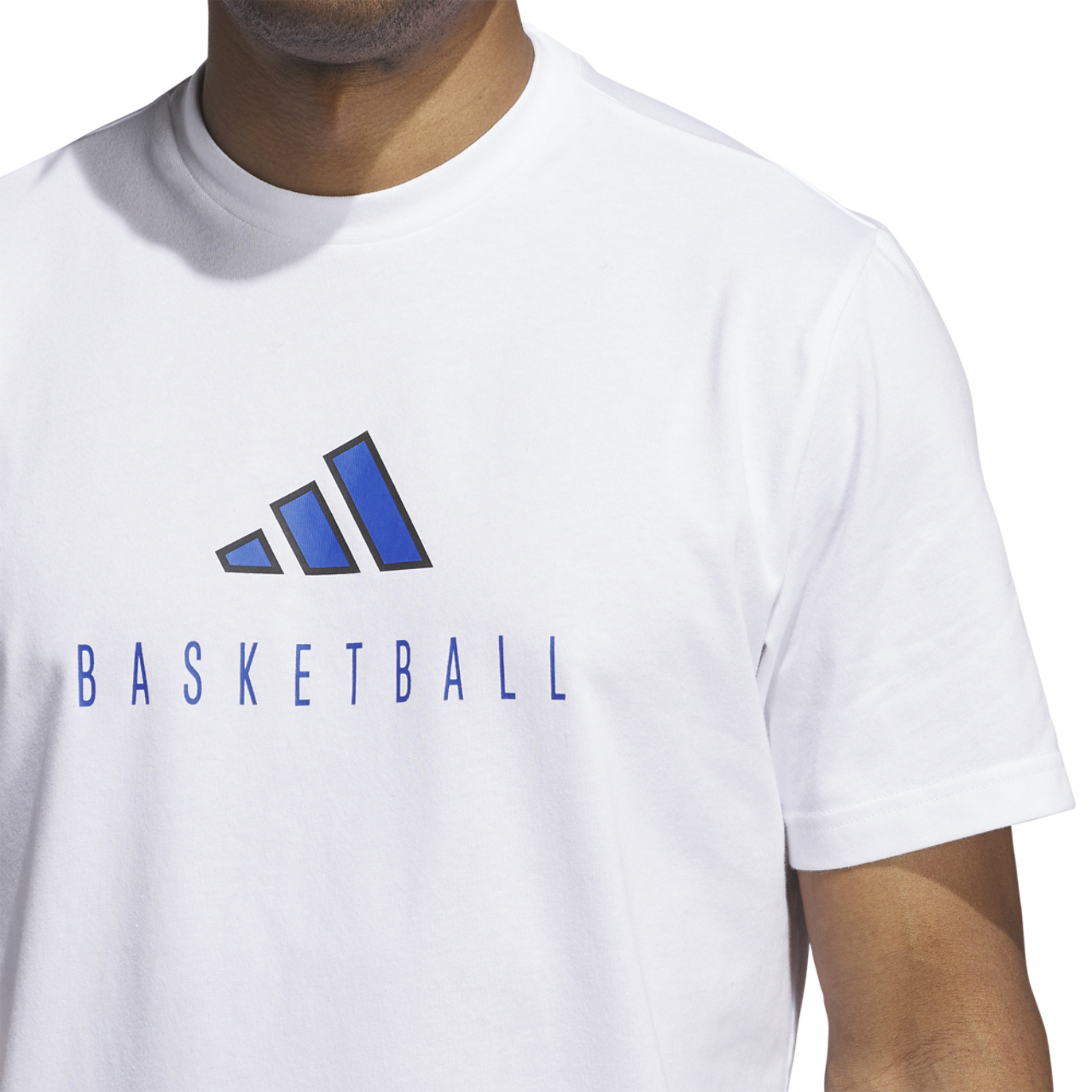 adidas Worldwide Hoops Logo Graphic Basketball T-Shirt Image 3 of 5. Tap to open photo gallery.