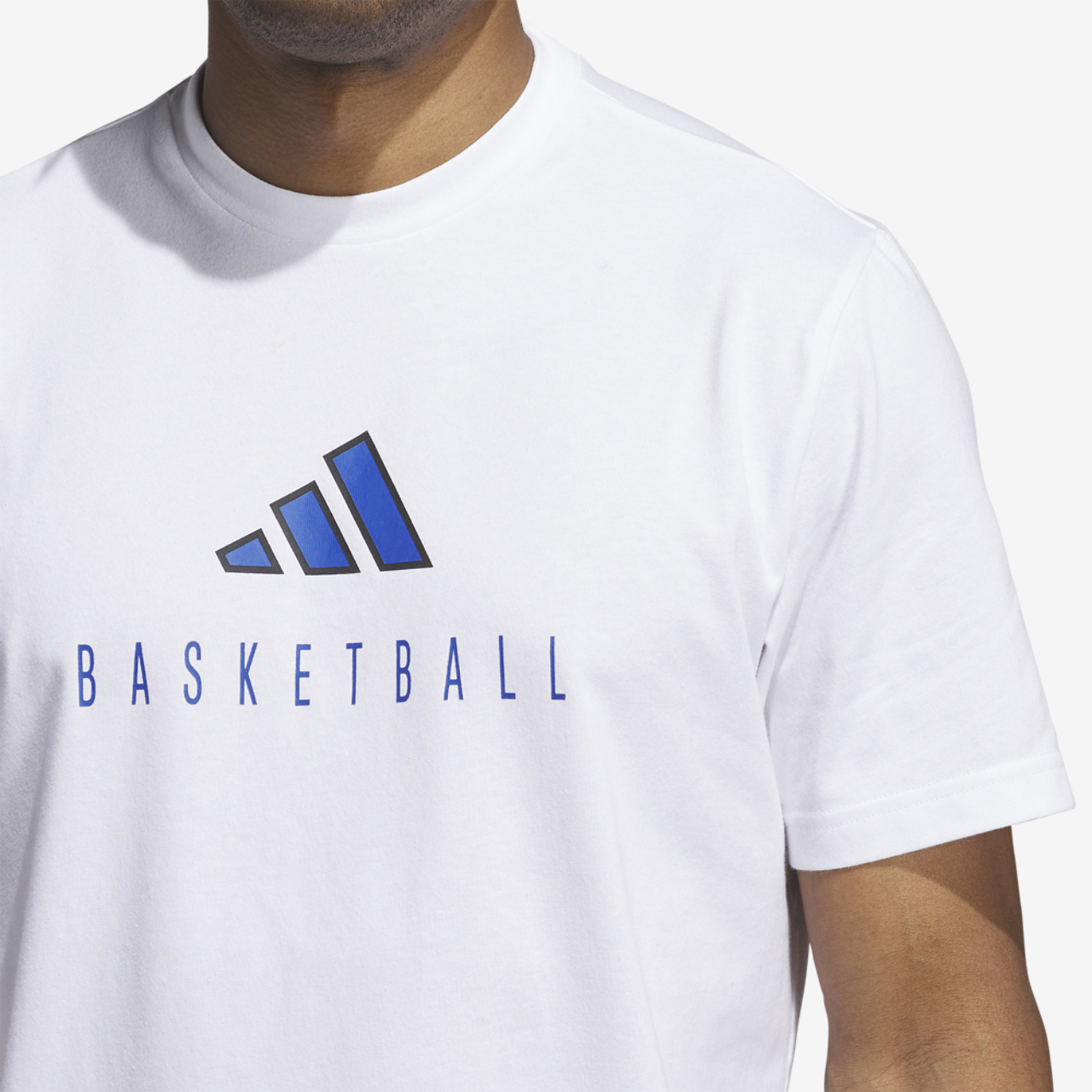 adidas Worldwide Hoops Logo Graphic Basketball T-Shirt Image 3 of 5. Tap to open photo gallery.