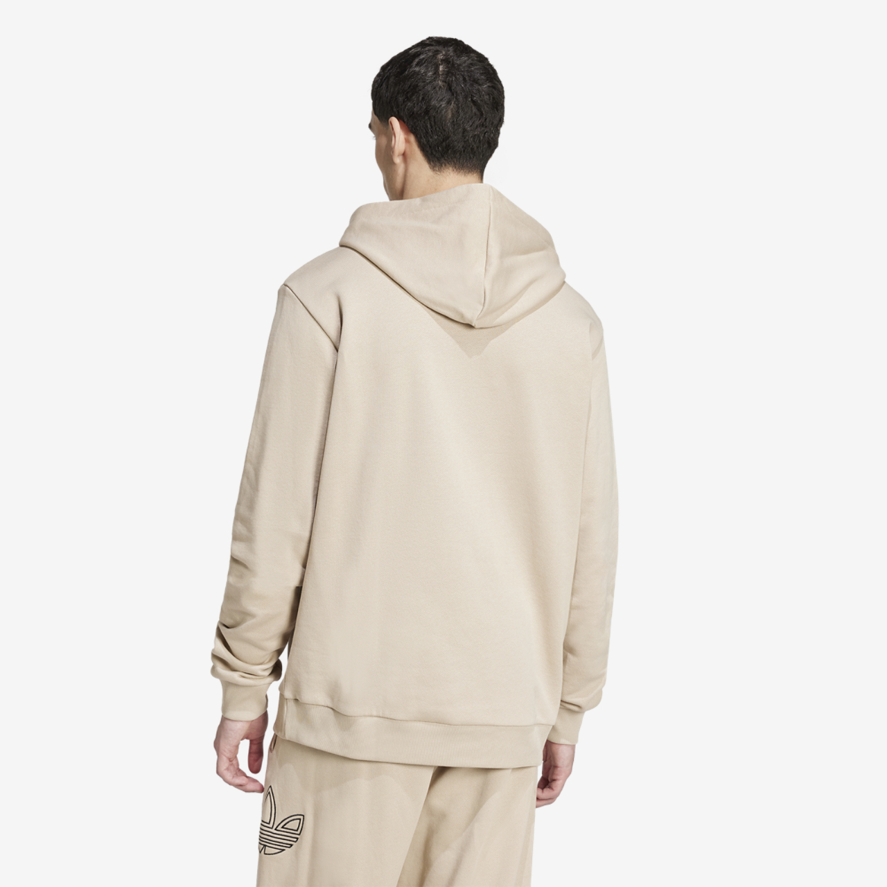 adidas Originals Outline Fleece Pullover Hoodie Image 2 of 5. Tap to open photo gallery.