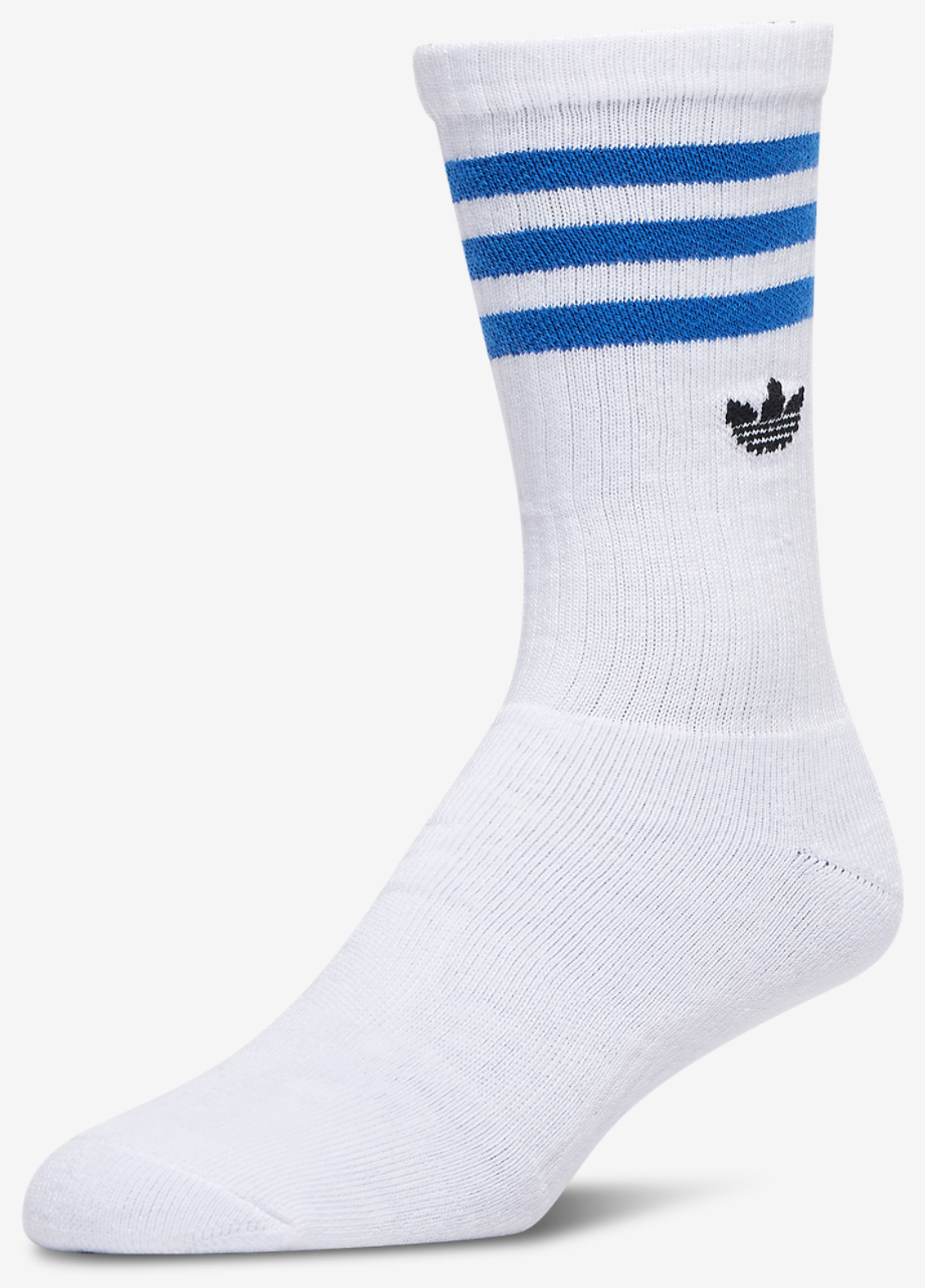 adidas Originals Trefoil Roller Crew Socks 6 Pack Image 3 of 7. Tap to open photo gallery.
