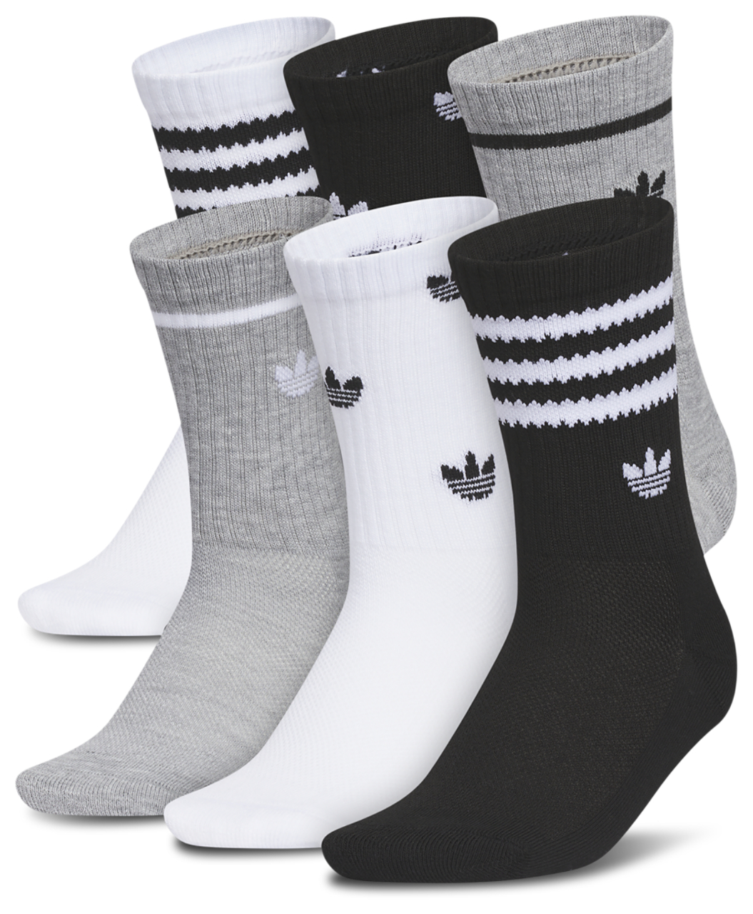 adidas Originals Remix 4.0 Crew Socks 6 Pack Image 1 of 4. Tap to open photo gallery.