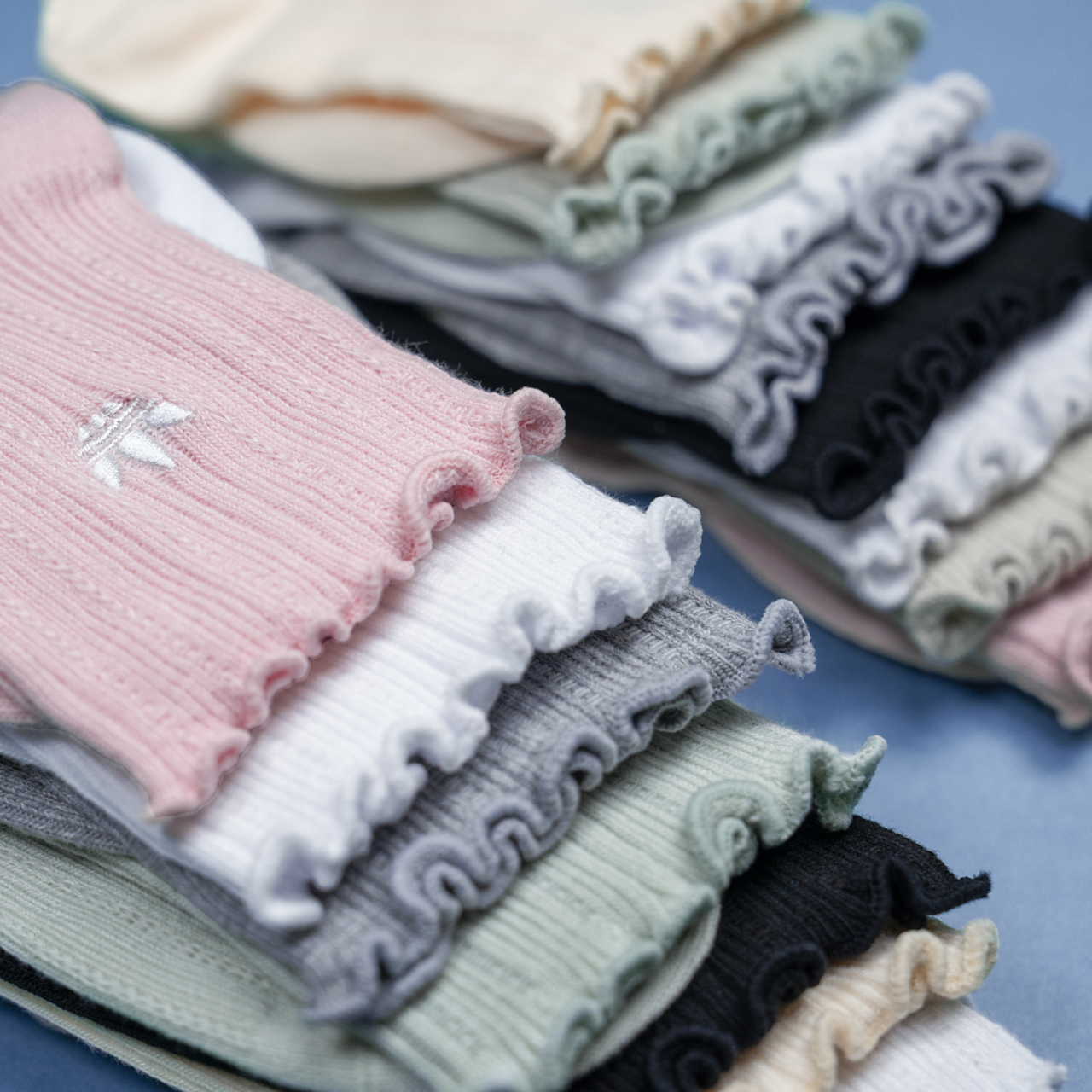 adidas Originals Ruffle Quarter Socks 3-Pack Image 9 of 10. Tap to open photo gallery.
