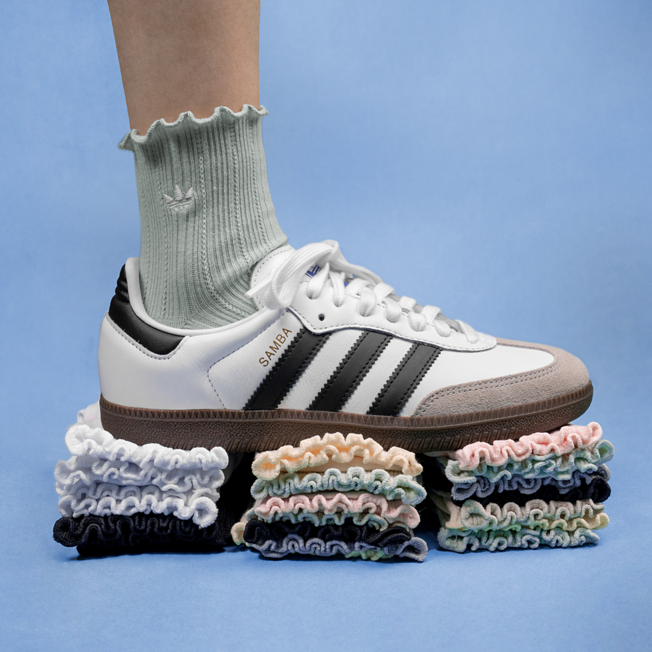 adidas Originals Ruffle Quarter Socks 3-Pack Image 10 of 10. Tap to open photo gallery.