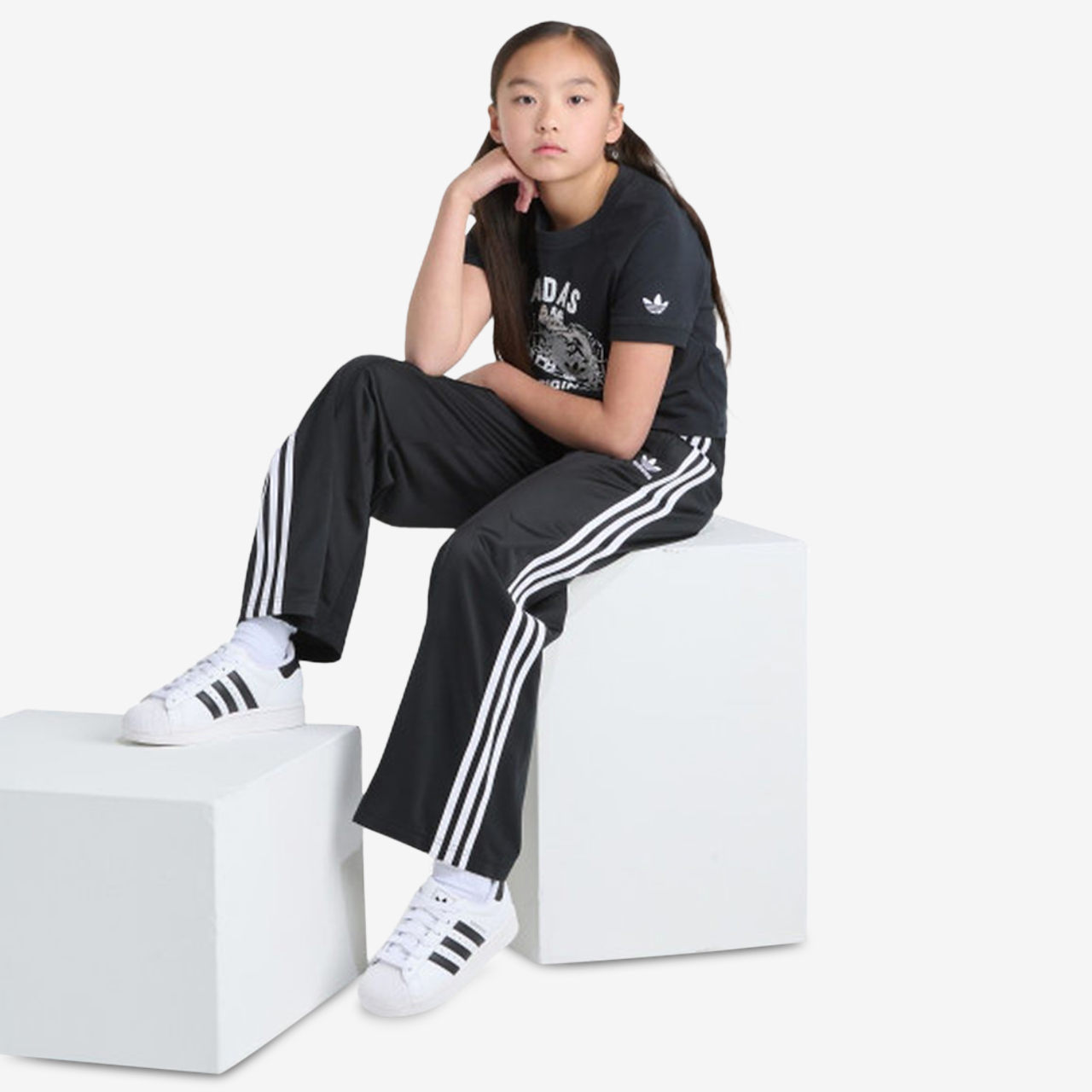 adidas Originals Wide Firebird Pants Image 4 of 4. Tap to open photo gallery.