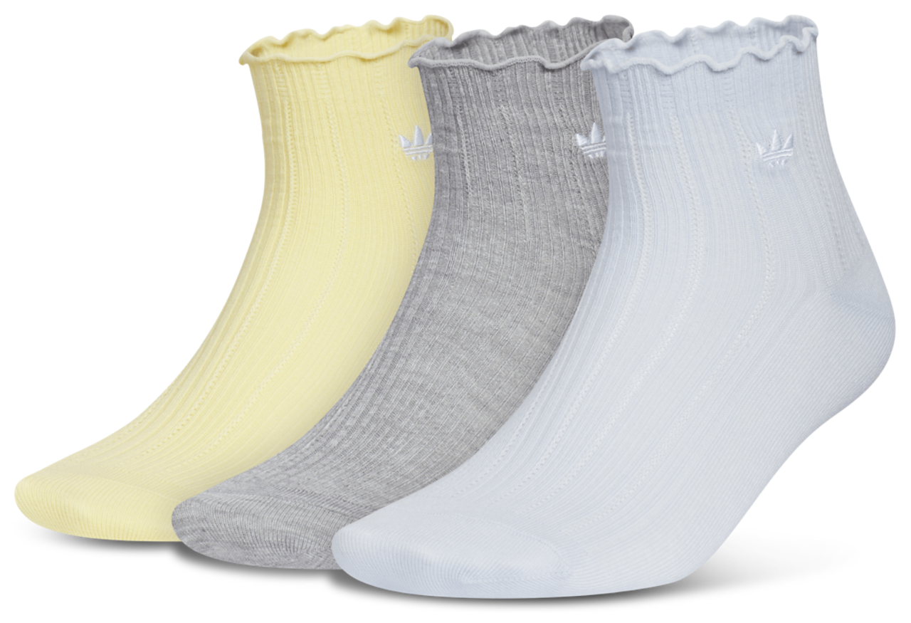 adidas Originals Ruffle Quarter Socks 3-Pack Image 1 of 1. Tap to open photo gallery.