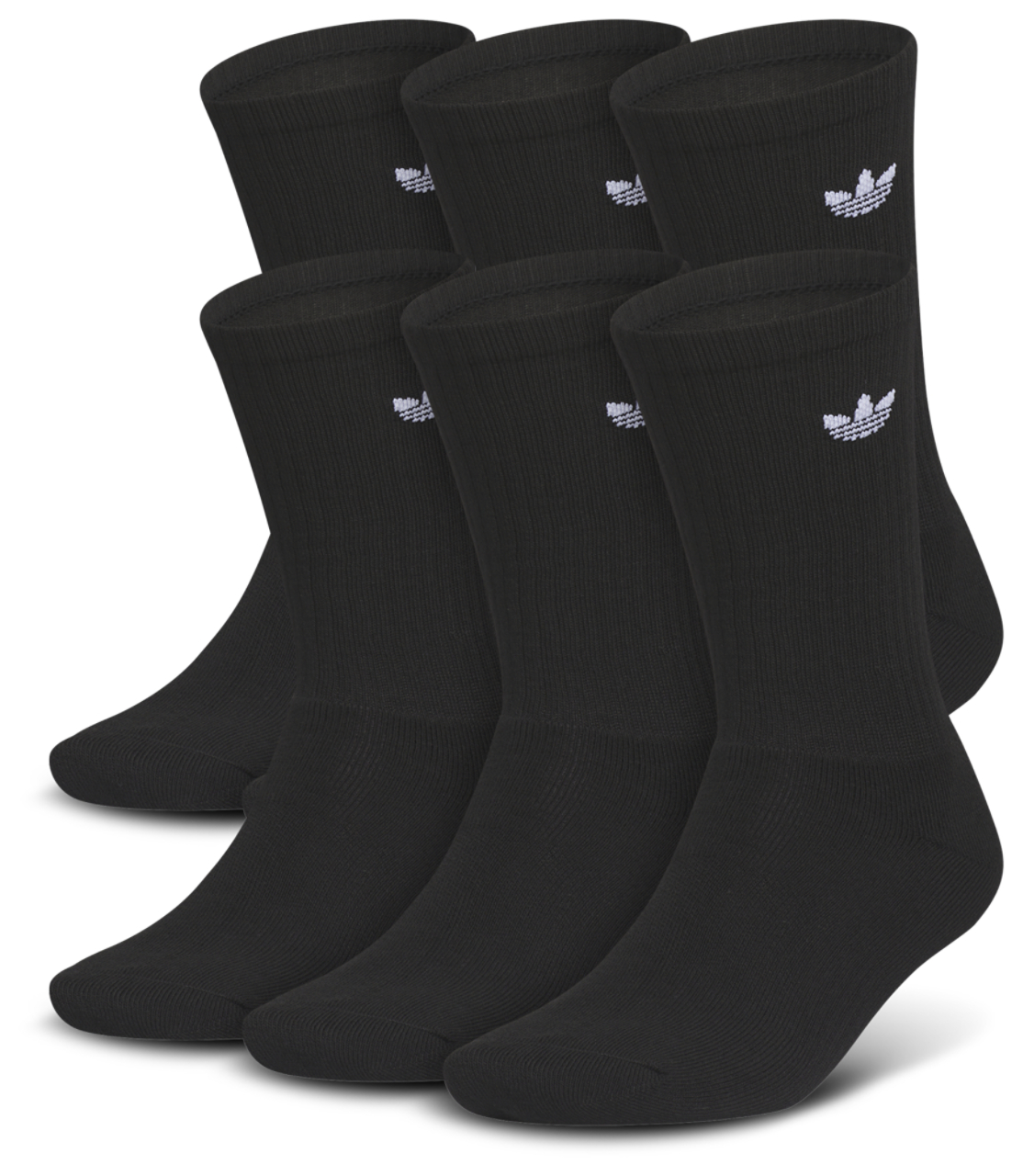 adidas Originals Trefoil 6 Pack Crew Socks Image 1 of 1. Tap to open photo gallery.