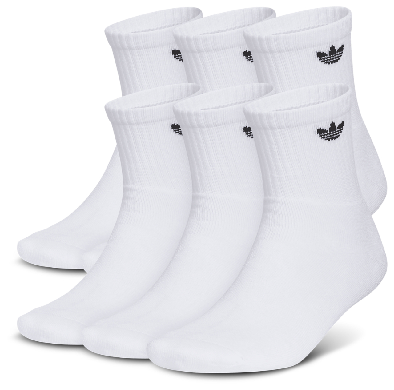 adidas Originals Trefoil 6 Pack Quarter Socks Image 1 of 1. Tap to open photo gallery.