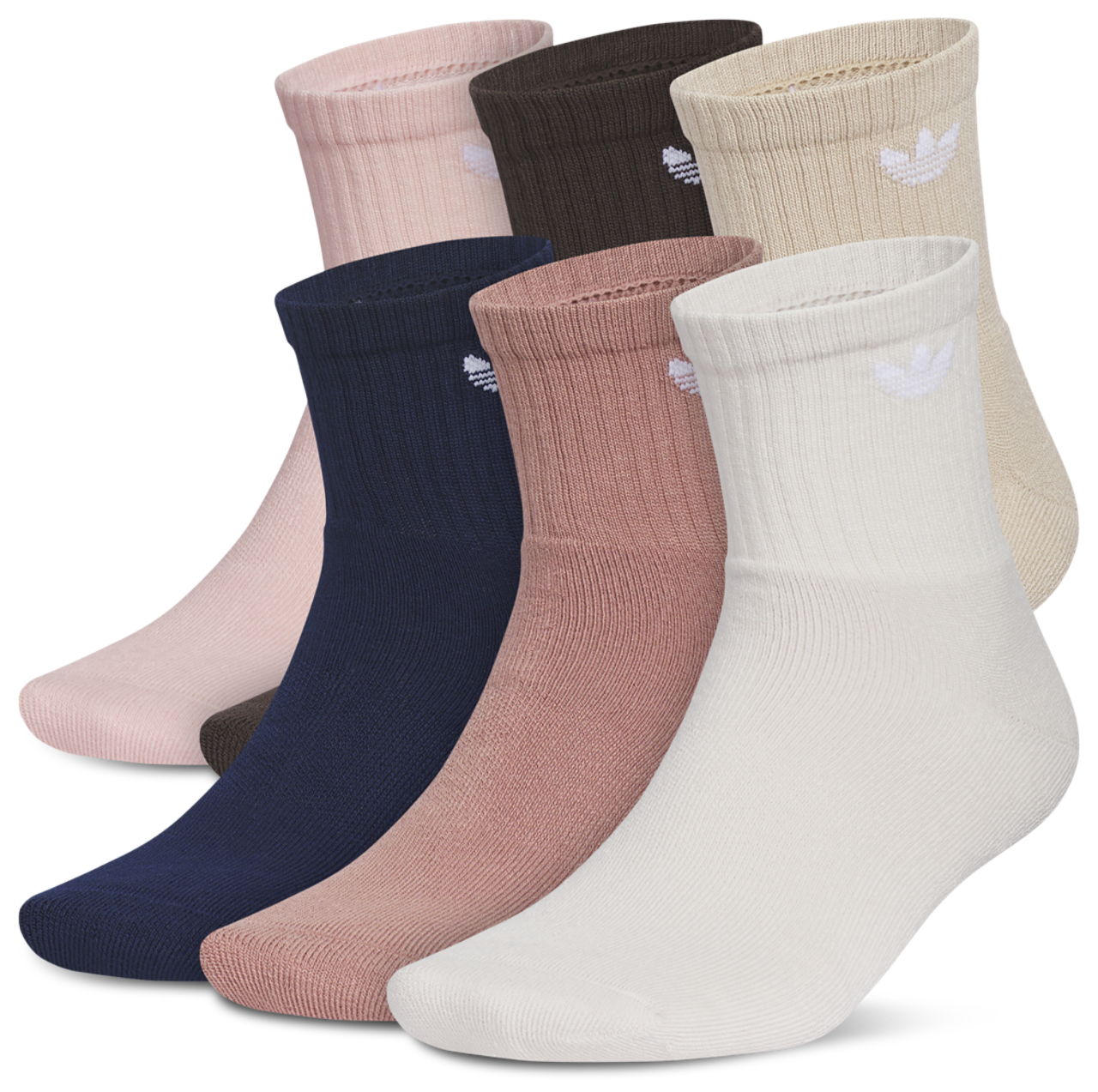 adidas Originals Trefoil 6 Pack Quarter Socks Image 1 of 1. Tap to open photo gallery.
