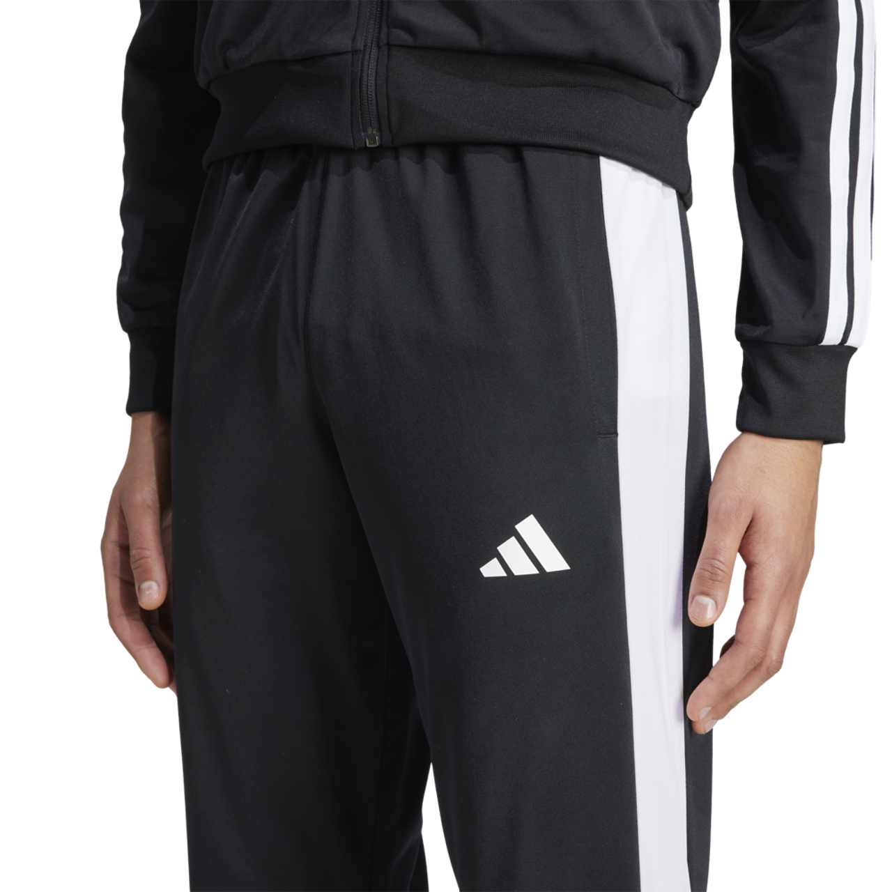 adidas 3-Stripes Colorblock Snap Pants Image 3 of 5. Tap to open photo gallery.