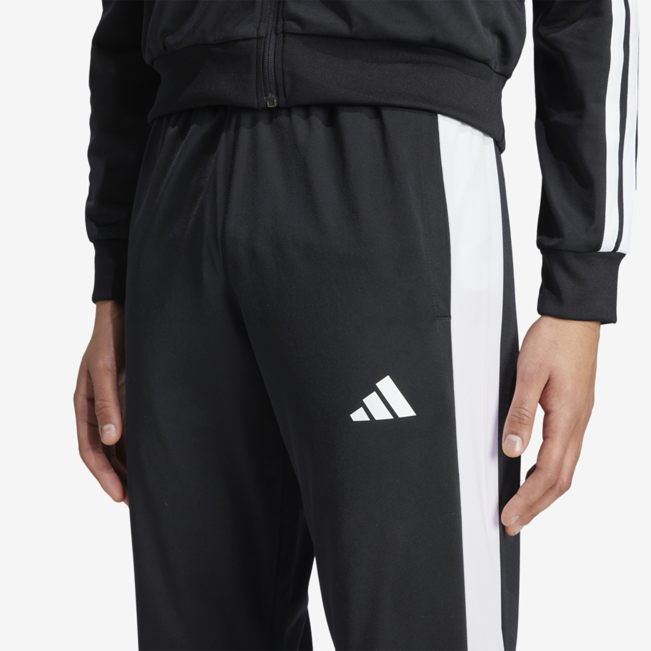 adidas 3-Stripes Colorblock Snap Pants Image 3 of 5. Tap to open photo gallery.