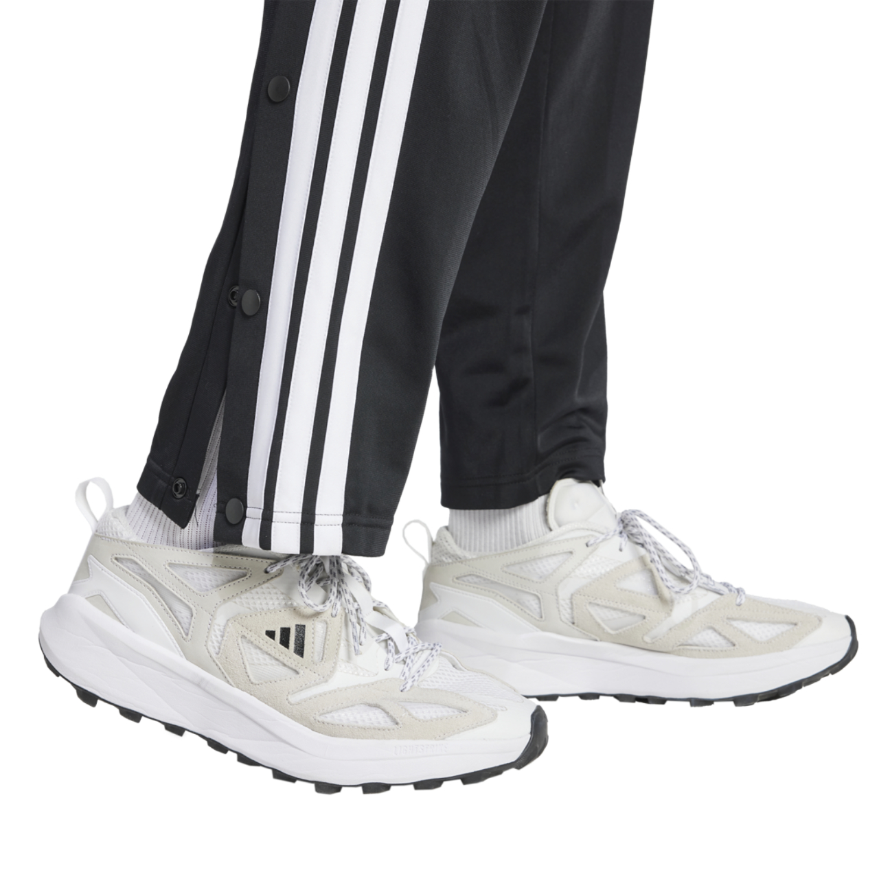 adidas 3-Stripes Colorblock Snap Pants Image 4 of 5. Tap to open photo gallery.