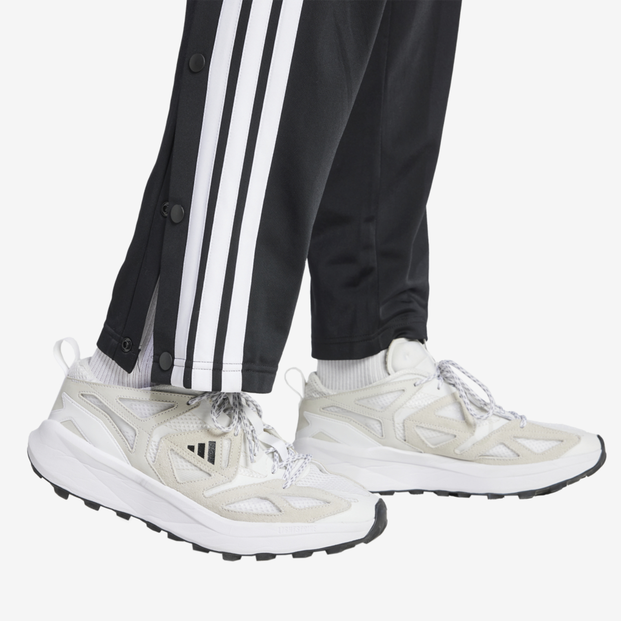 adidas 3-Stripes Colorblock Snap Pants Image 4 of 5. Tap to open photo gallery.