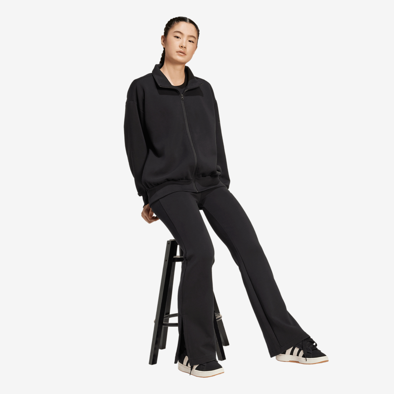adidas Soft Lux Flared Pants Image 5 of 6. Tap to open photo gallery.