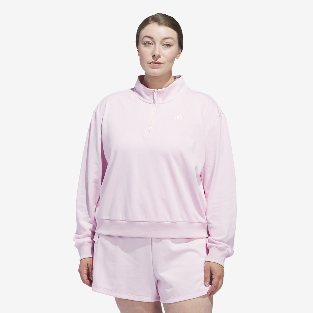 adidas Essentials Small Logo Qtr Zip Sweatshirt (PS) Image 1 of 6. Tap to open photo gallery.