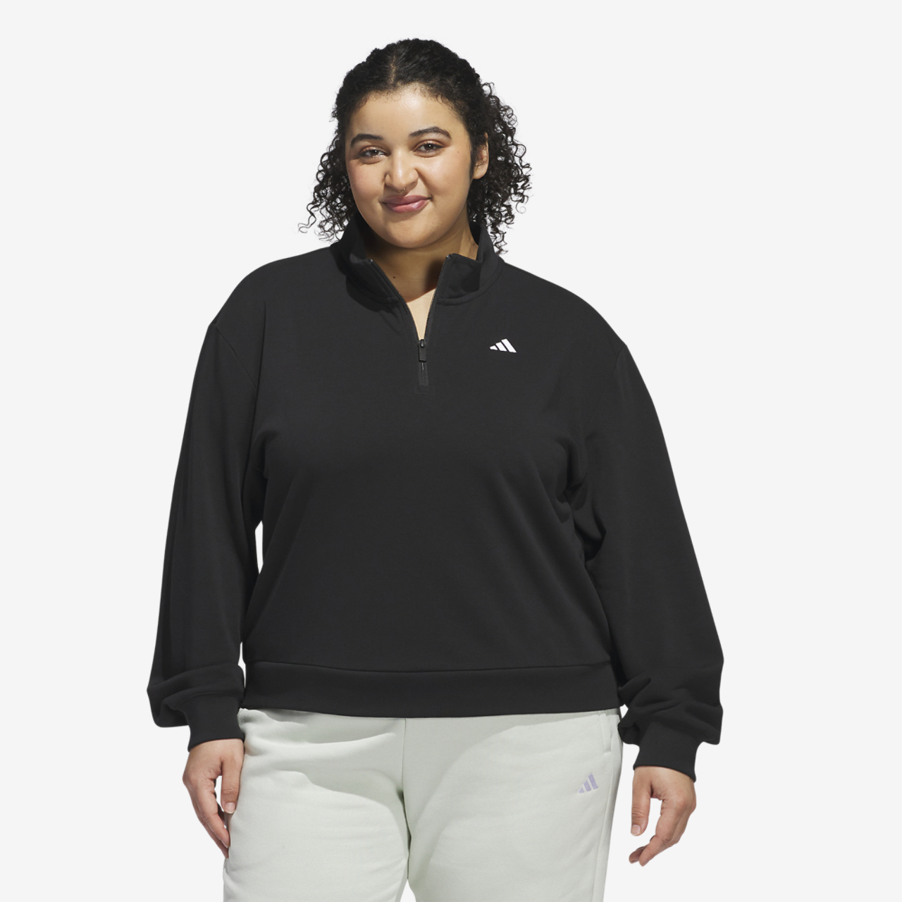 adidas Essentials Small Logo Qtr Zip Sweatshirt (PS) Image 1 of 6. Tap to open photo gallery.