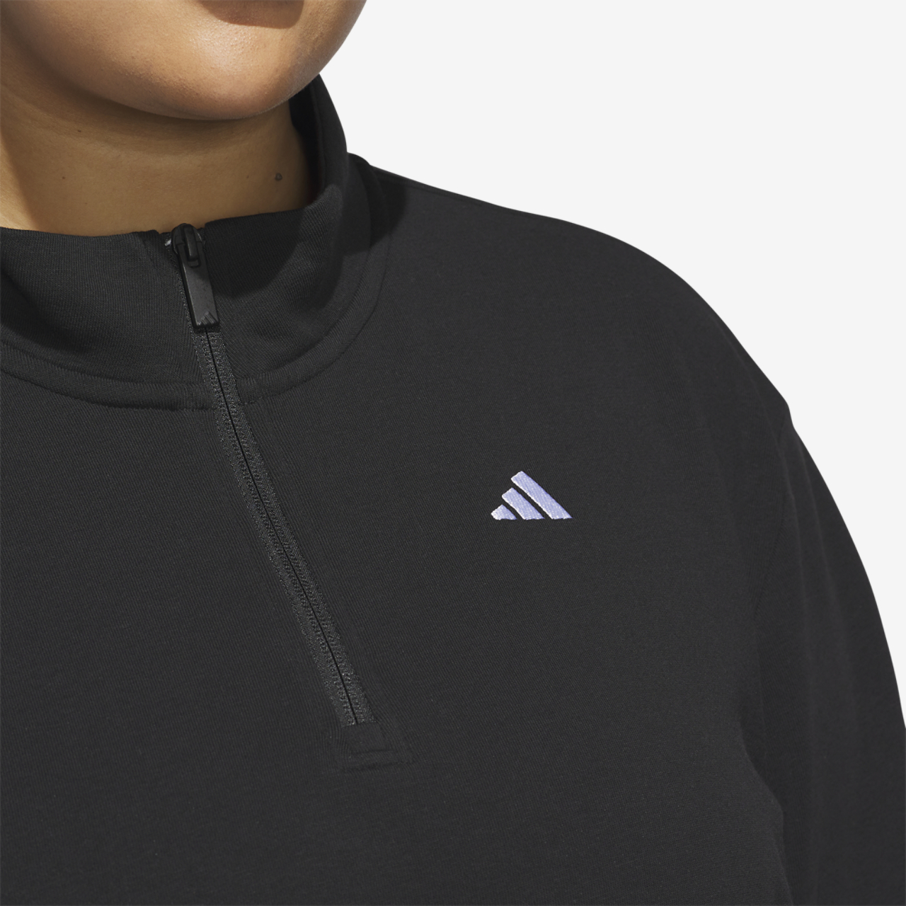 adidas Essentials Small Logo Qtr Zip Sweatshirt (PS) Image 3 of 6. Tap to open photo gallery.