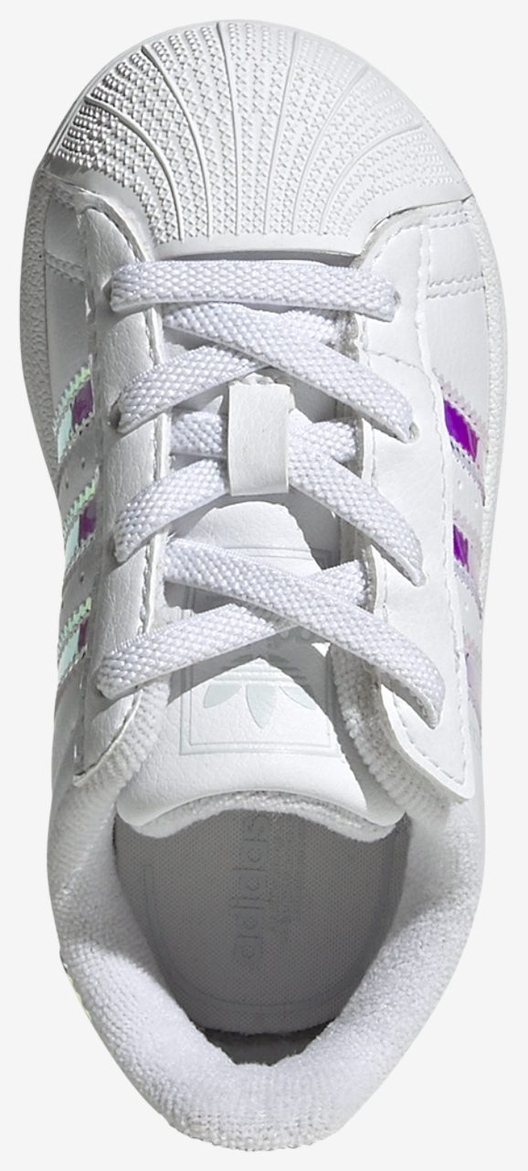 adidas Girls Originals Superstar II Elastic Lace - Shoes White/Multi Size 06.0