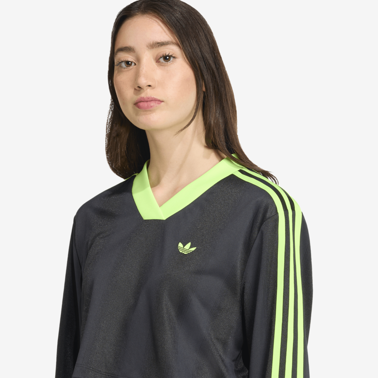 adidas Jacquard Long Sleeve T-Shirt Image 3 of 5. Tap to open photo gallery.