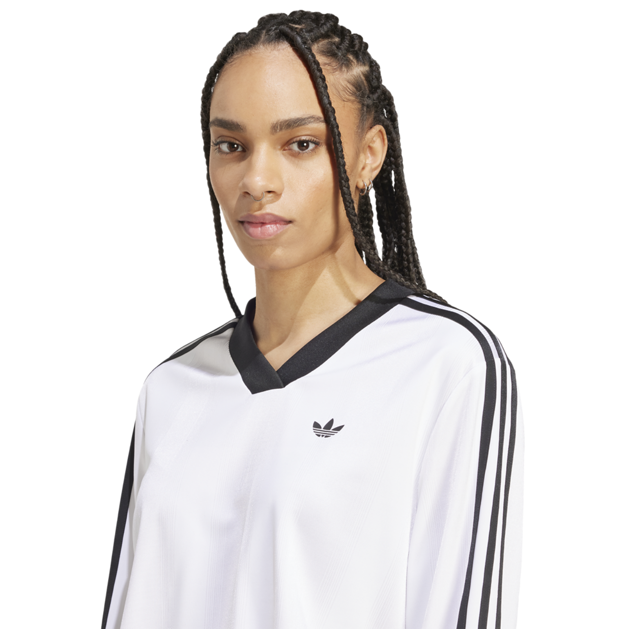 adidas Jacquard Long Sleeve T-Shirt Image 3 of 5. Tap to open photo gallery.