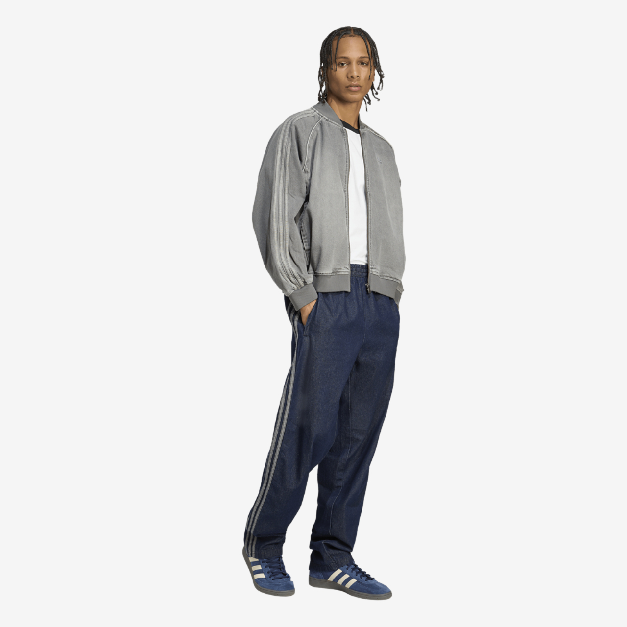 adidas Originals SST Denim Oversize Track Top Image 3 of 6. Tap to open photo gallery.